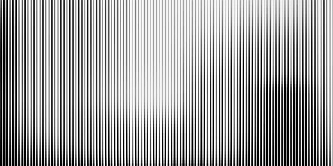 Obraz premium Parallel striped halftone gradation field. Vertical line texture with gradient transition lattice. Simple patterned background, minimal overlay.
