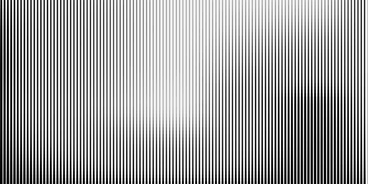 Parallel striped halftone gradation field. Vertical line texture with gradient transition lattice. Simple patterned background, minimal overlay.