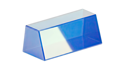 Prism refracting light in a studio setting