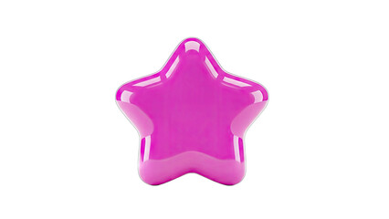 Fototapeta premium Pink Star Isolated on White Background