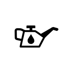 Black Oil Can Icon Vector &ndash; Minimalist Silhouette Design