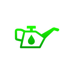 Green Oil Can Icon Vector &ndash; Minimalist Silhouette Design
