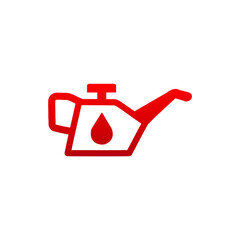 Red Oil Can Icon Vector &ndash; Minimalist Silhouette Design