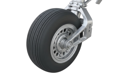 Aircraft Landing Gear Wheel and Strut Assembly.