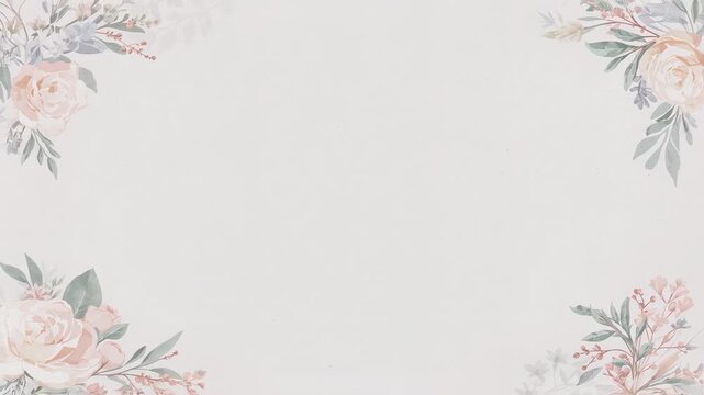 Animating pale textured canvas shifting on invite, with pastel florals for text overlay