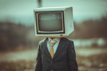 Retro Tech Family Standing in Nature