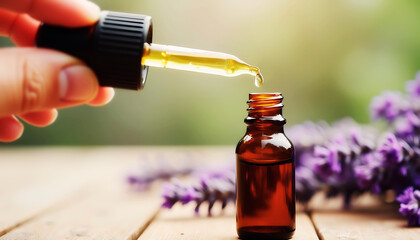 essential oil and lavender