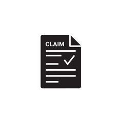 Claim Form Icon – Application Request, Approval Document, Insurance Claim Vector