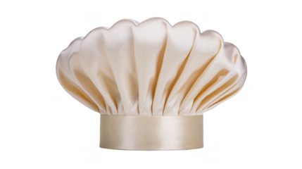 Chef hat white fabric kitchen professional culinary uniform headwear traditional isolated. Classic white chef hat made of fabric symbolizing professionalism and tradition culinary arts isolated