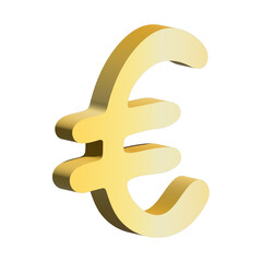 3d euro currency symbol. Single element for design