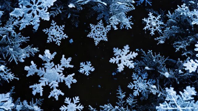 Digital of a snowflake pattern superimposed over a starry galaxy.