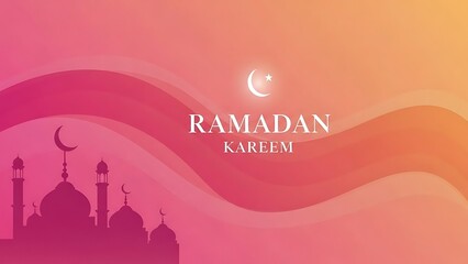 Ramadan Kareem a mosque in the background