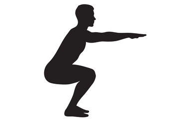 Fitness Silhouette Bundle Male & Female Workout Gym Yoga Exercise Vector Set