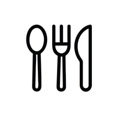 fork, knife, utensils, dining, flat, outline, minimal, food, restaurant, meal, cutlery, kitchen, cook,