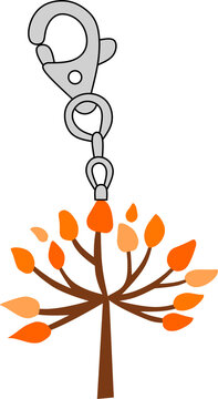 Autumn Tree Keychain Charm