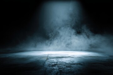 dark background featuring glowing blue mist over a textured.