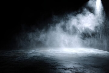 dark background featuring glowing blue mist over a textured.