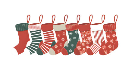 Premium Christmas Stockings Collection with Decorative Holiday Patterns