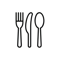 cutlery, spoon, fork, knife, utensil, dining, thin, line, minimal, set, tableware, kitchen, culinary