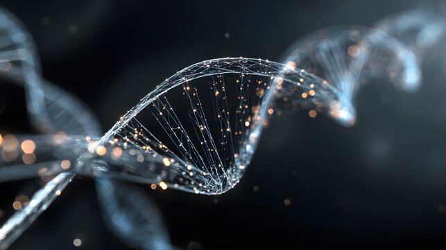 Futuristic biotechnology motion curves with high readability center
