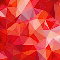 Fototapeta premium Abstract geometric pattern in vibrant red and pink with polygonal shapes