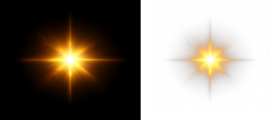 Elegant spotlight illumination blended with soft glowing rays and shimmering spark flares, creating a refined abstract background suitable for premium design work.