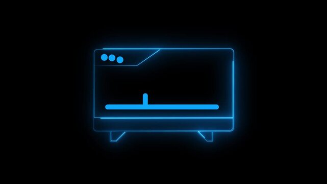 Video monetizing concept 4k animation with a laptop on the screen and floating infographics