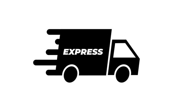 DELIVERY CAR ANIMATION MOTION GRAPHIC WITH CHORMA KEY 