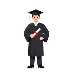 Proud Graduate Holding a Diploma