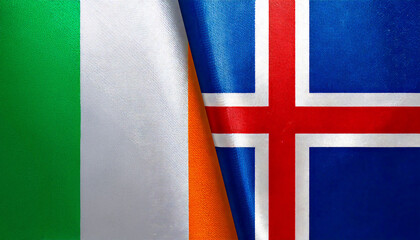 アイスランドの国旗とアイルランドの国旗(Icelandic flag & Ireland flag.)
