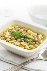 Broad bean soup, a traditional dish from the Portuguese cookbook.