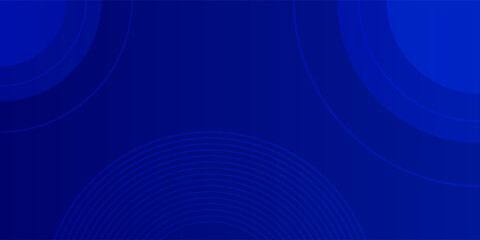 Blue circle gradient vanishing background. Modern for banner, backdrop, invitation, presentation, header. Blue lines. Vector illustration.