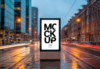 Urban Street Billboard Mockup