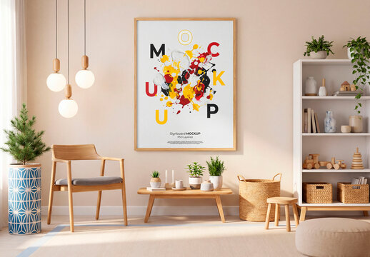 Living Room Poster Mockup