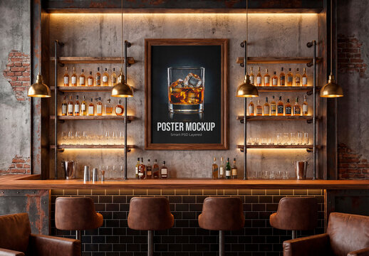 Bar Poster Mockup 