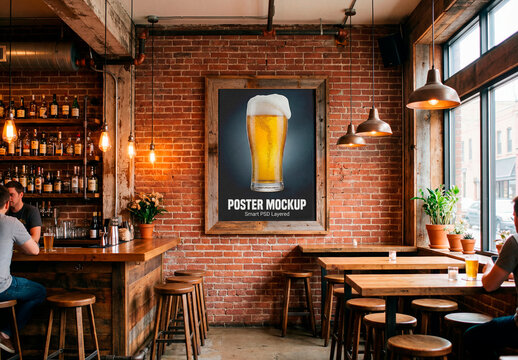 Bar Poster Mockup