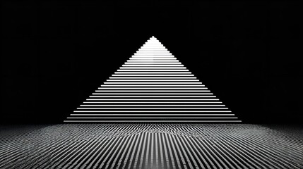 Abstract geometric black and white graphic design pattern