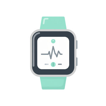Smartwatch sportowy puls fitness ilustracja