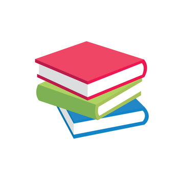 book stack of books back to school study literature studying emoji symbol sign icon vector illustration isolated flat