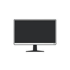 Fototapeta premium Flat screen computer monitor icon or symbol design element