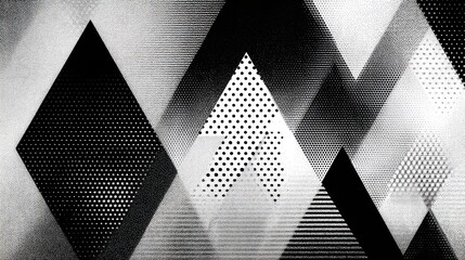 Abstract geometric black and white graphic design pattern