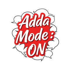 Adda mode on speech bubble with comic style text