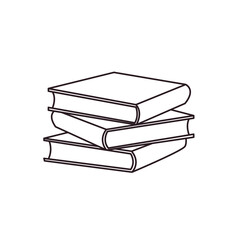 book stack of books back to school study literature studying emoji symbol sign icon vector illustration isolated flat