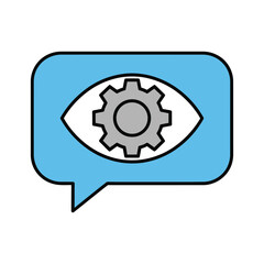 Settings view icon in speech bubble