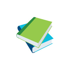 book stack of books back to school study literature studying emoji symbol sign icon vector illustration isolated flat