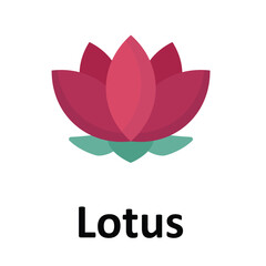 Obraz premium Lotus Vector icon which can easily modify or edit