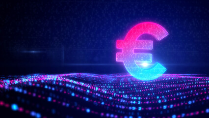 Euro EUR currency symbol 3d illustration © Skórzewiak