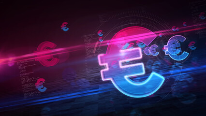 Euro EUR currency symbol 3d illustration © Skórzewiak