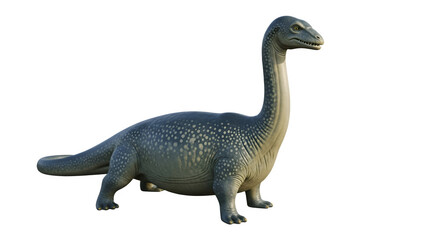 Naklejka premium A realistic dinosaur model with a long neck and tail.
