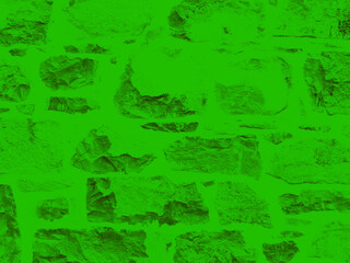 Vibrant lime green distressed stone wall texture background offering a bold, energetic backdrop for design projects